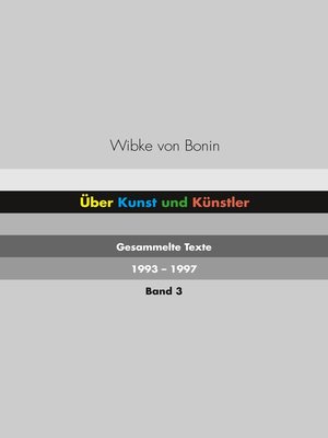 cover image of Über Kunst und Künstler Band 3